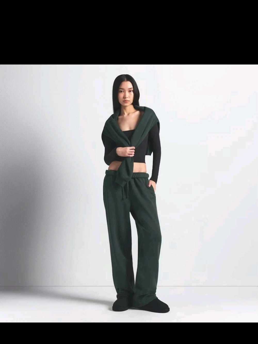 SKIMS COTTON FLEECE CLASSIC STRAIGHT-LEG PANT